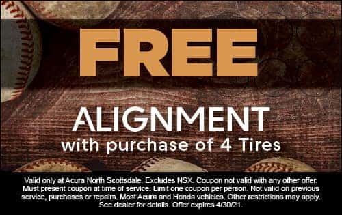 Free alignment with purchase of 4 tires