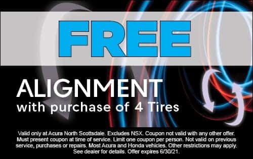 Free alignment with purchase of 4 tires