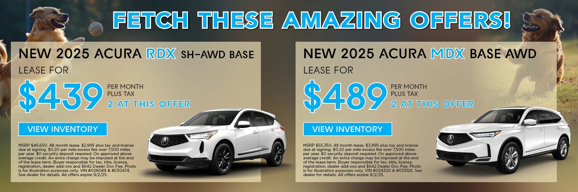 August RDX and MDX Offer
