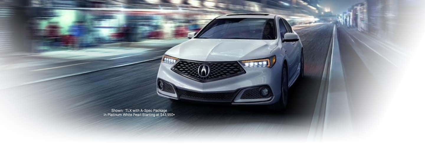 Shown: TLX with A-Spec Packages in Platinum white Pearl