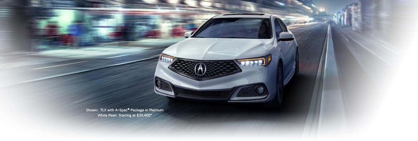 Shown: TLX with A-Spec Packages in Platinum white Pearl