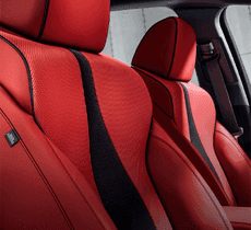 leather-trimmed interior
