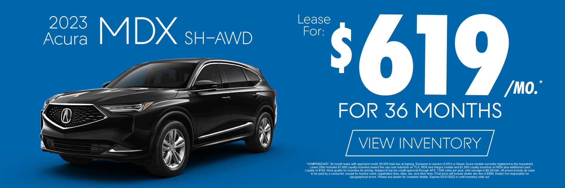 2023 Acura MDX - SH-AWD - Lease For $619/ Mo. For 36 Months — View Inventory