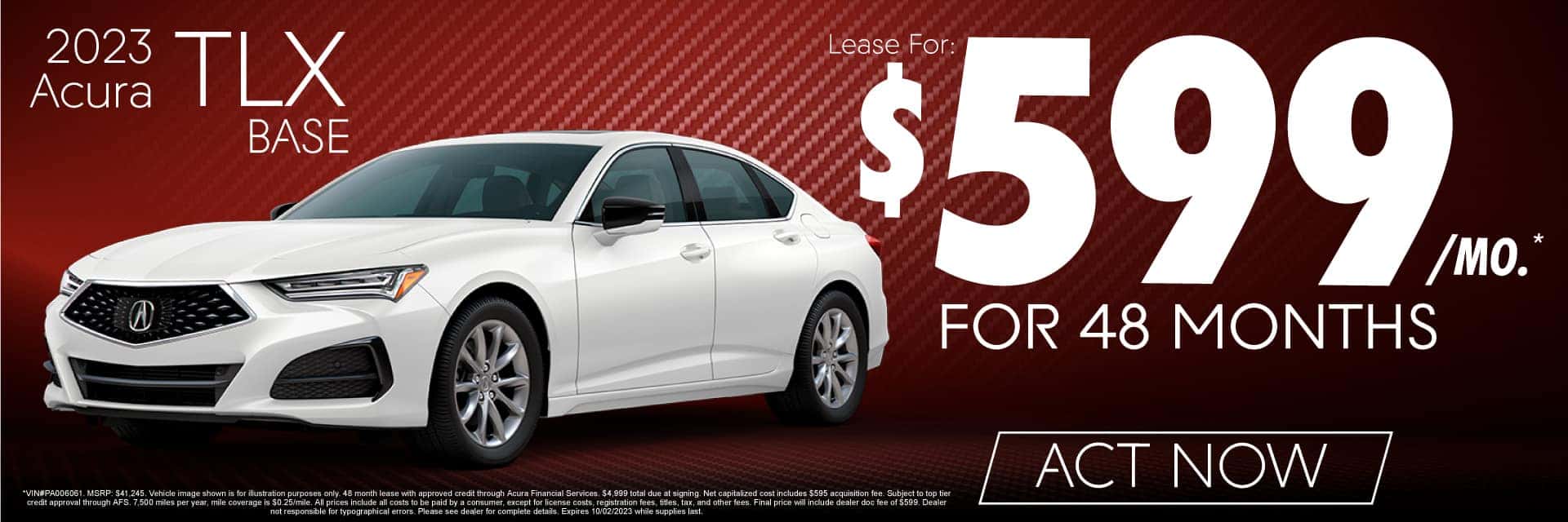 2023 Acura TLX base - Act Now