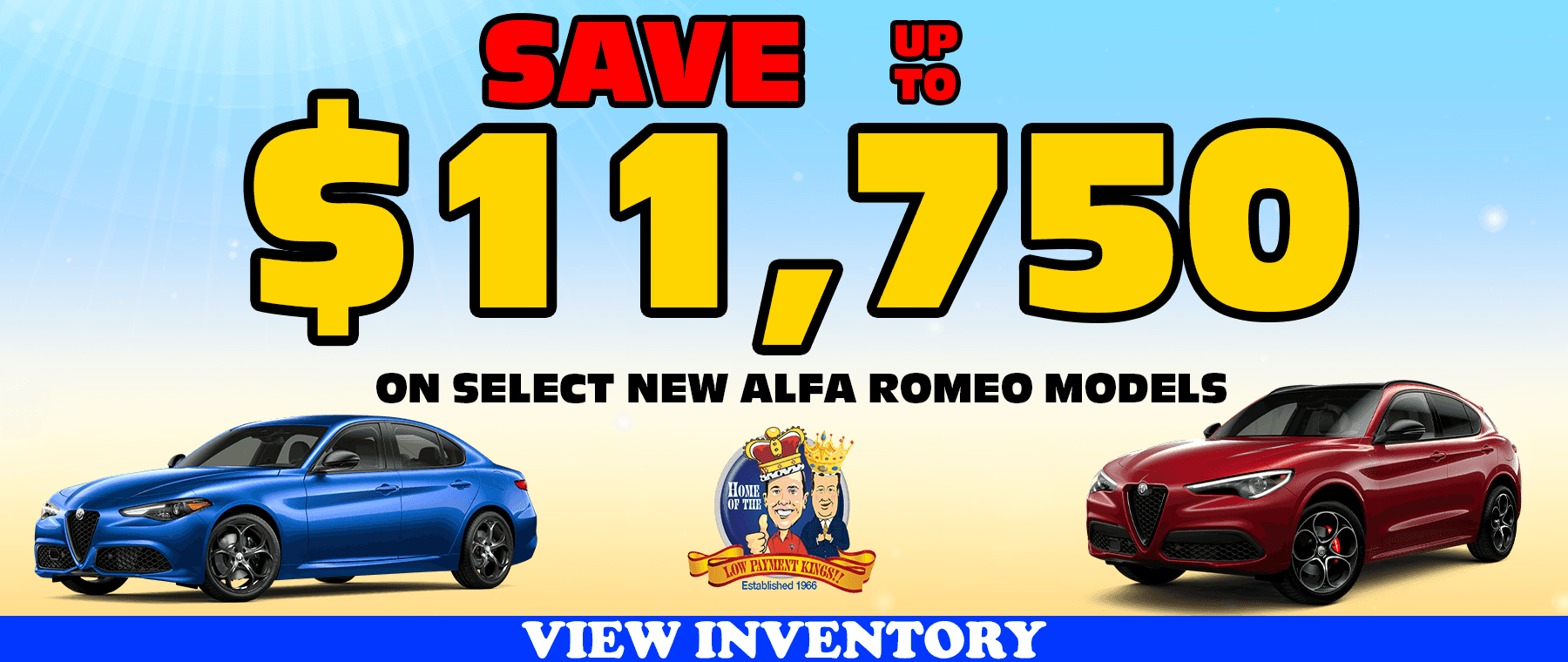 SAVE UP TO $11750 ON ALFA ROMEO MODELS
