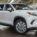 Toyota SUV on the factory floor