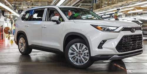 Toyota SUV on the factory floor