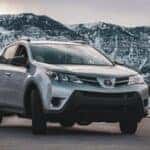 Toyota Rav4 on mountainside