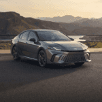 2026 Toyota Camry parked on a mountainside