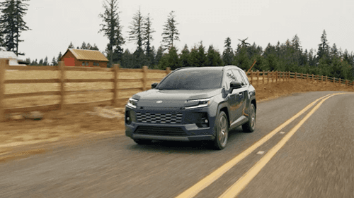 Rav4 Driving Down the Road