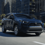Toyota SUV on city street