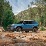 Toyota SUV parked on a hill