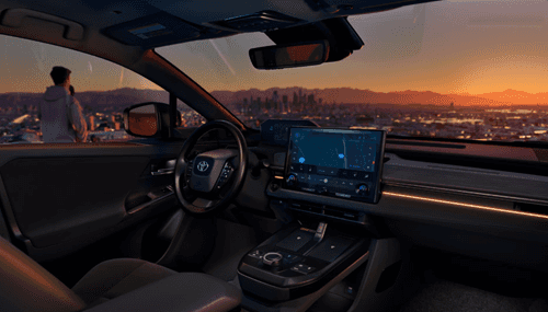Interior of Toyota vehicle