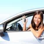 Car driver woman