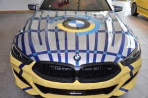8 X Jeff Koons Grille on display at Bill Jacobs BMW