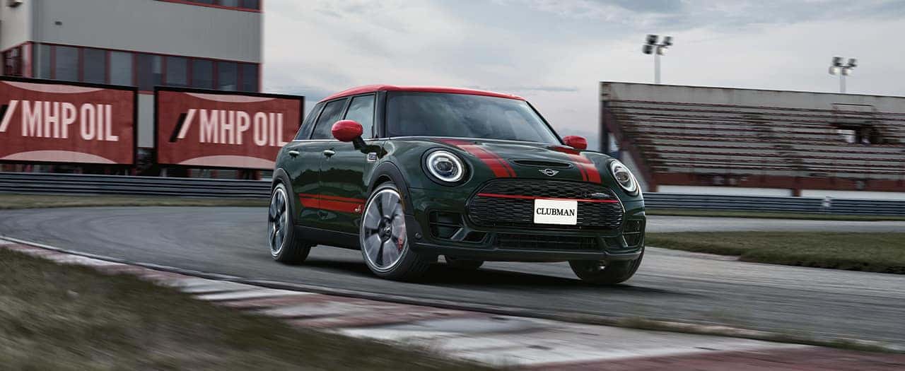 mini clubman on track