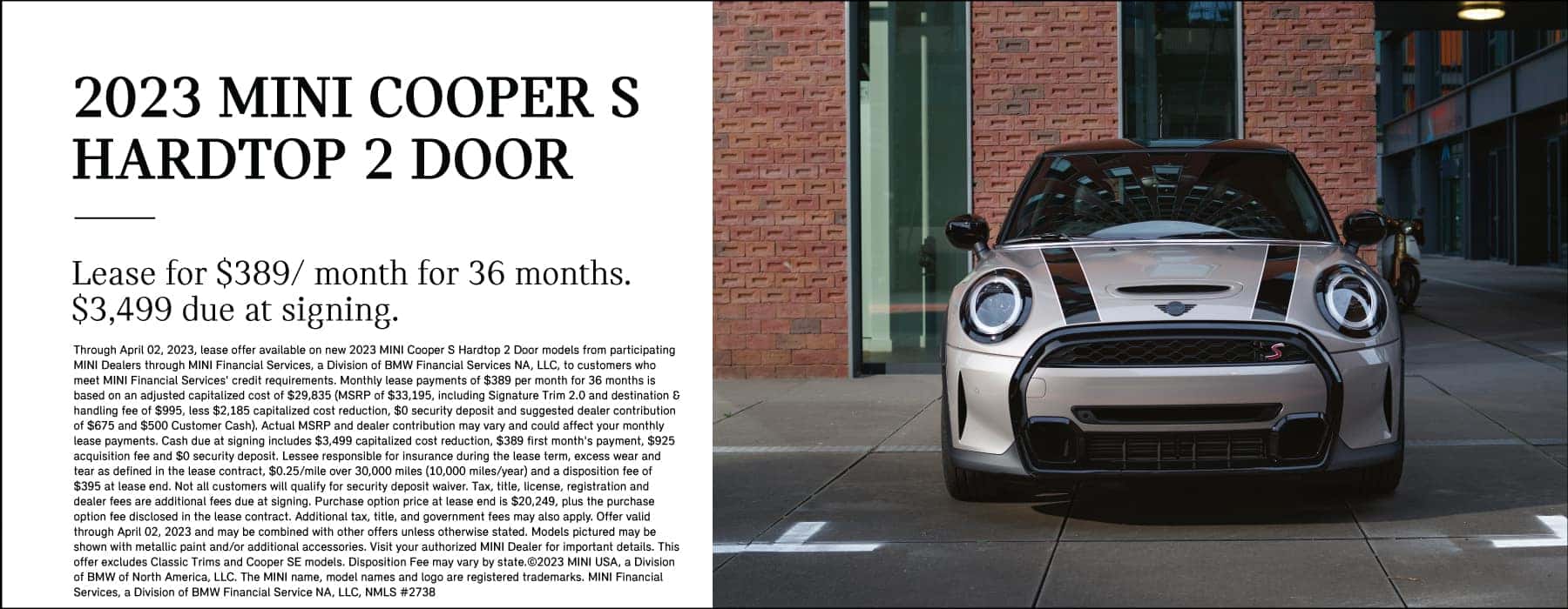 2023 MINI Cooper Hardtop 2 Door Lease 