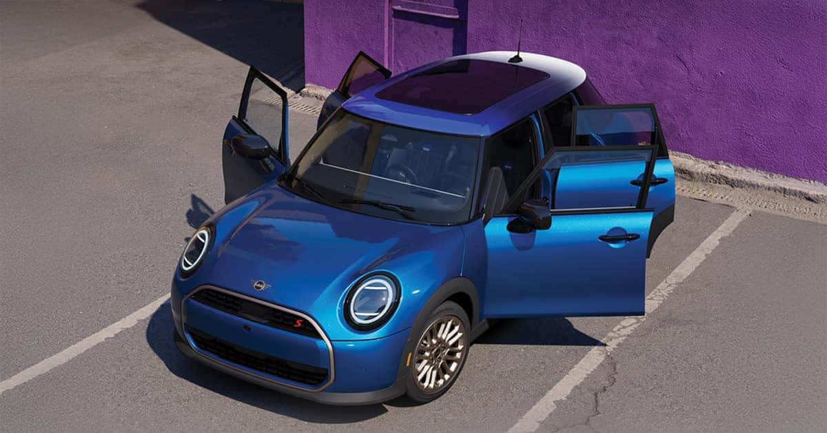 2025 MINI S 4 door exterior with doors opened