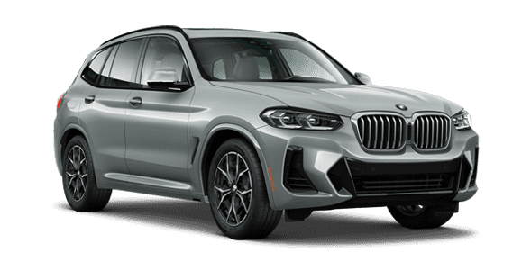 BMW X3 SAV in Silver. Image contains no text.