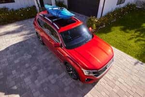 2024 VW Atlas - overview with kayack on top