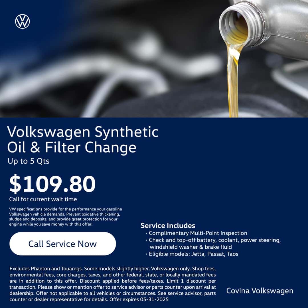 Volkswagen Synthetic Oil & Filter Change