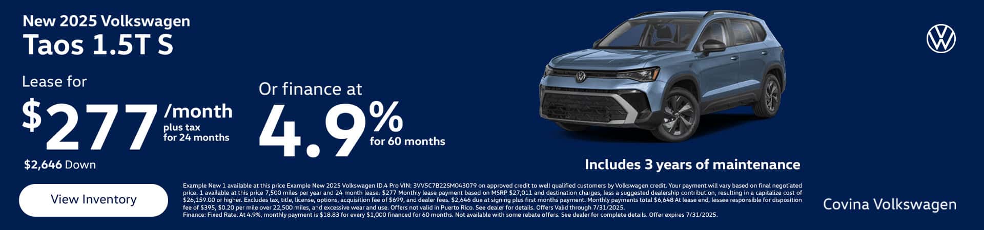 Slider_New_Volkswagen_Taos_2025_Offer_1920x450_07-31-202571125