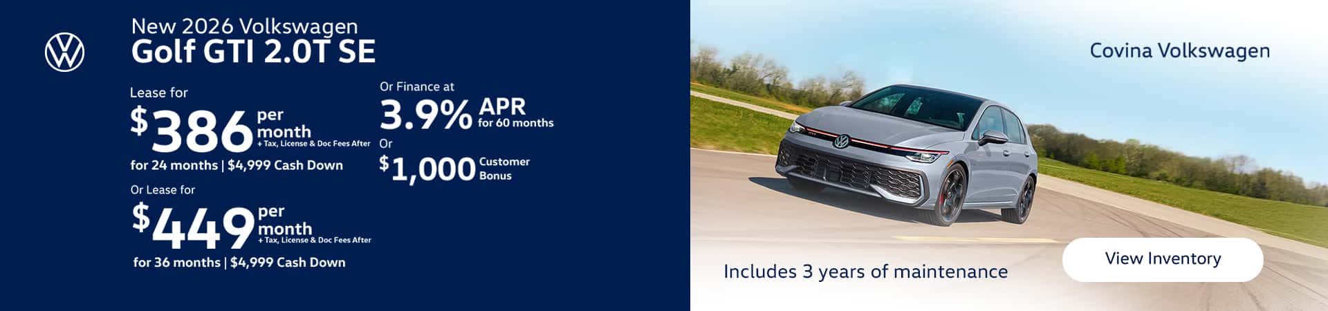 Volkswagen 2026 Golf GTI 2.0T SE