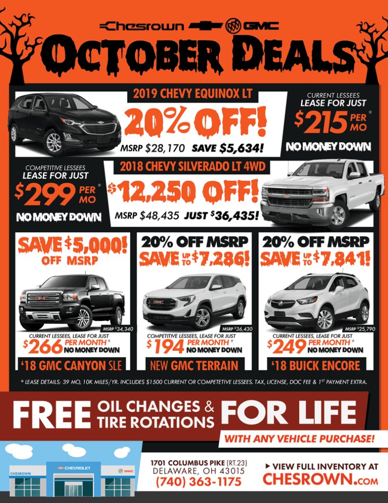 Current New Chevrolet, Buick, GMC Specials Offers Chesrown Chevrolet