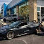 GM World Class Technician Zach detailing a Corvette Z06 outside Chesrown Chevrolet in Delaware OhioGM World Class Technician Zach detailing a Corvette Z06 outside Chesrown Chevrolet in Delaware Ohio