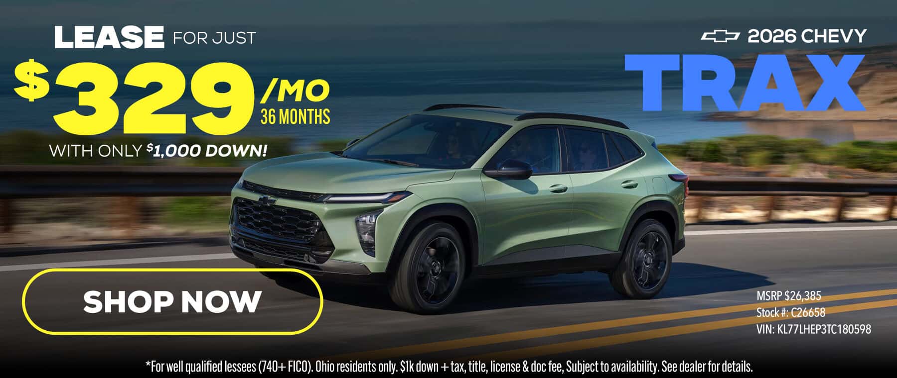 Chevy Trax Lease deal in Columbus Delaware Ohio