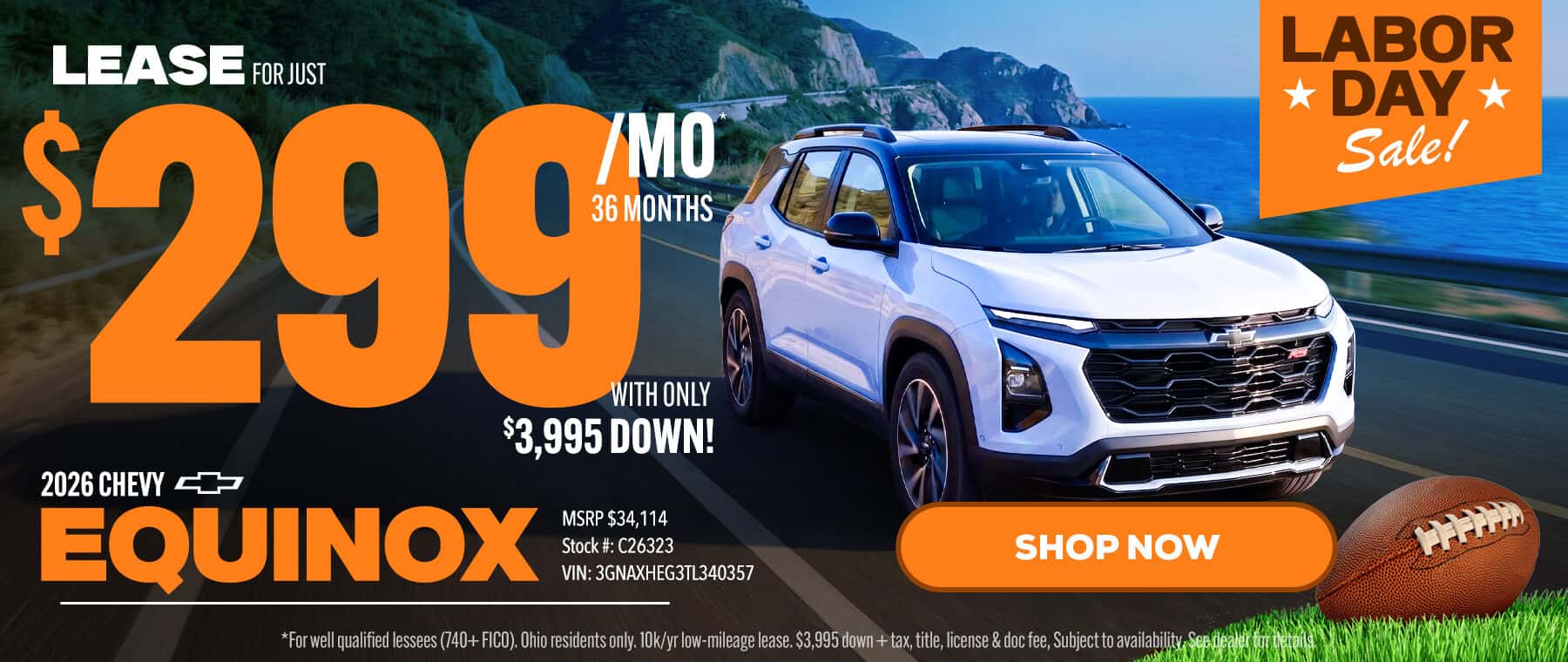 Chevy Equinox lease in Columbus Delaware Ohio