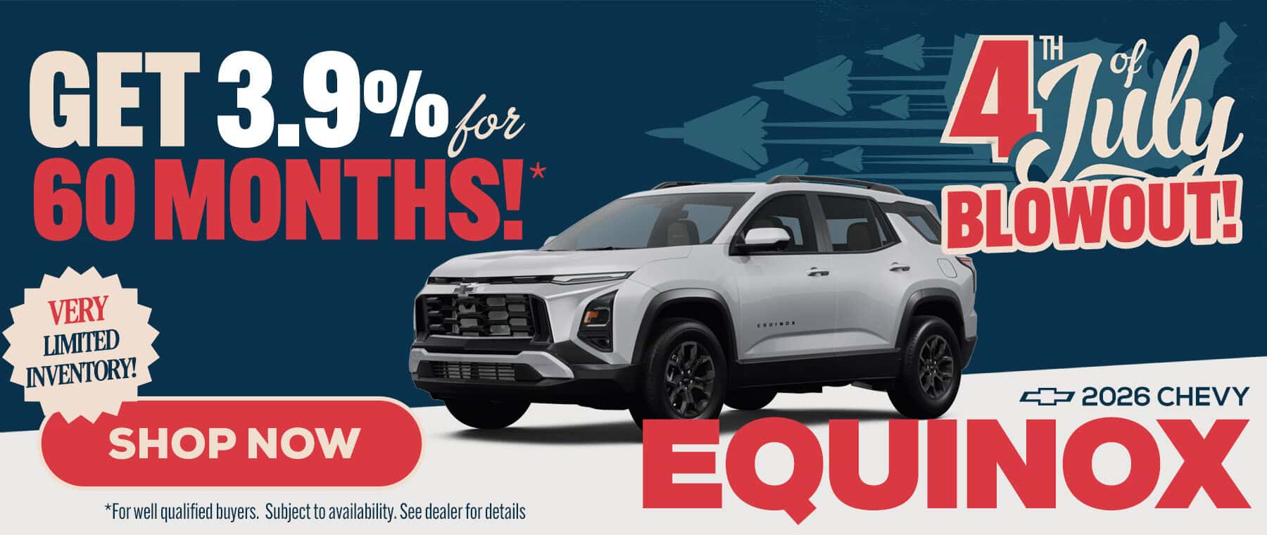 3.9 for 60 on equinox