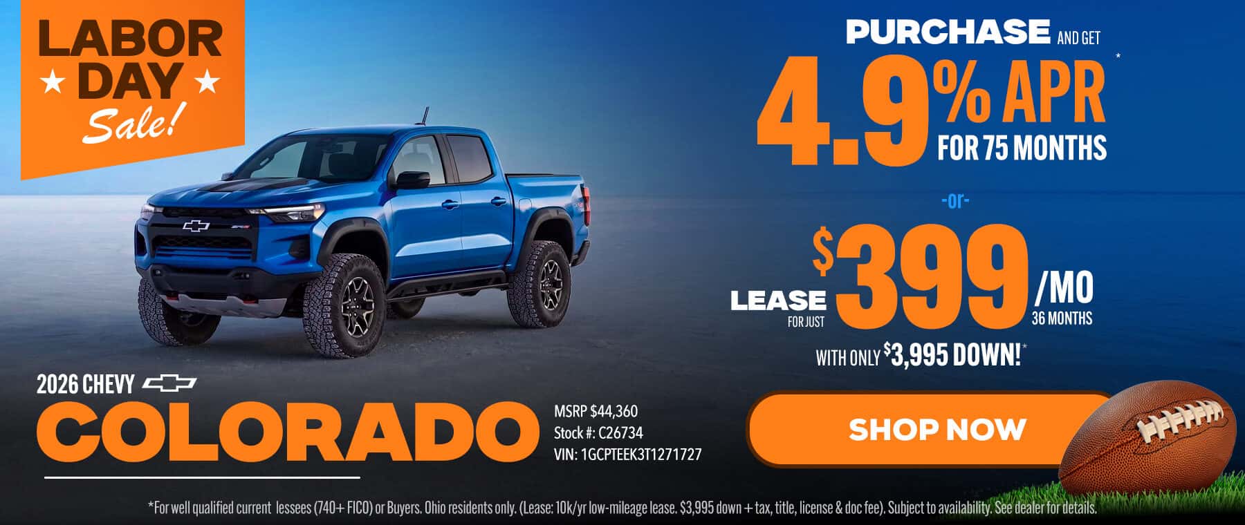 Chevy Colorado lease or purchase in Delaware Ohio