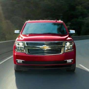 2020 Red Chevrolet Tahoe Full-Size SUV front grille exterior