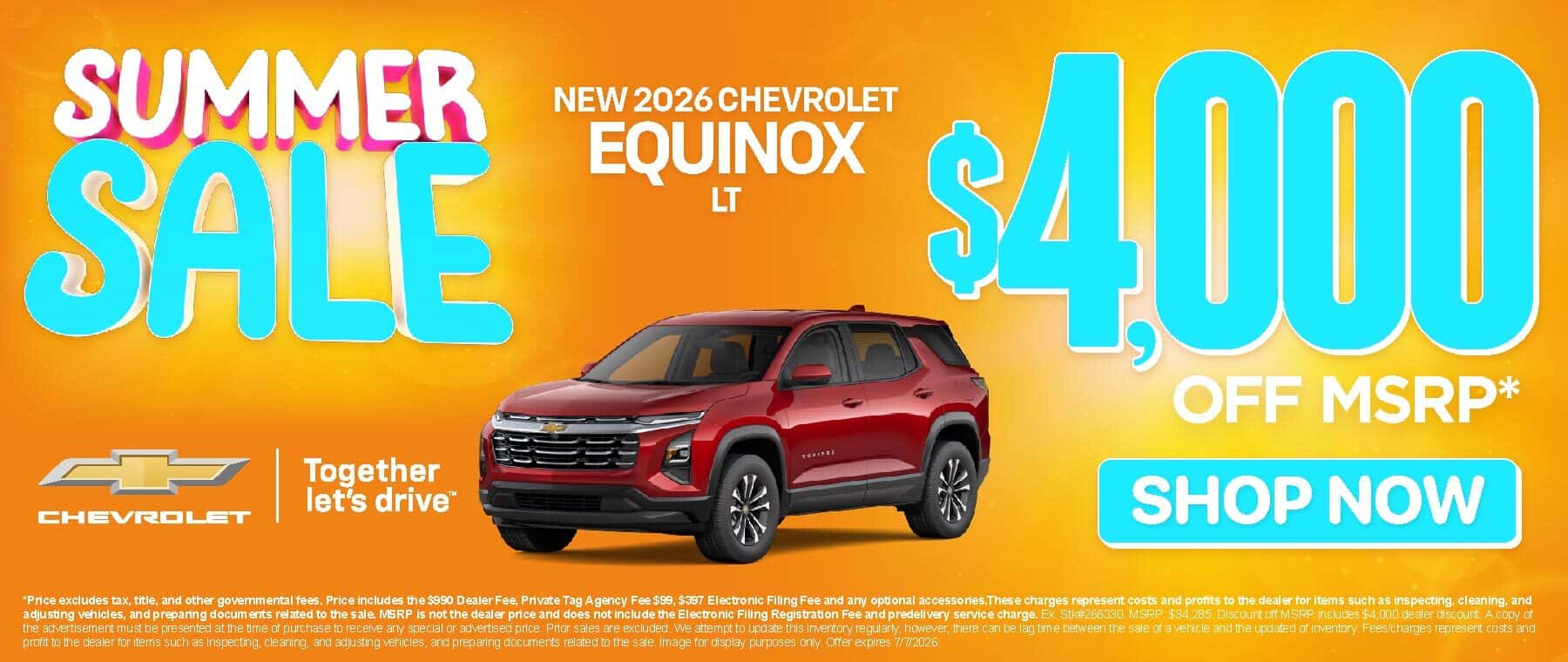 New 2026 Chevrolet Equinox LT $4,000 Off MSRP*