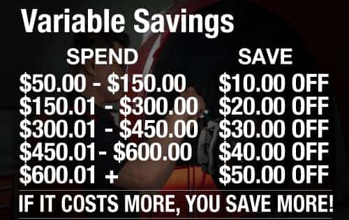 Variable Service Savings