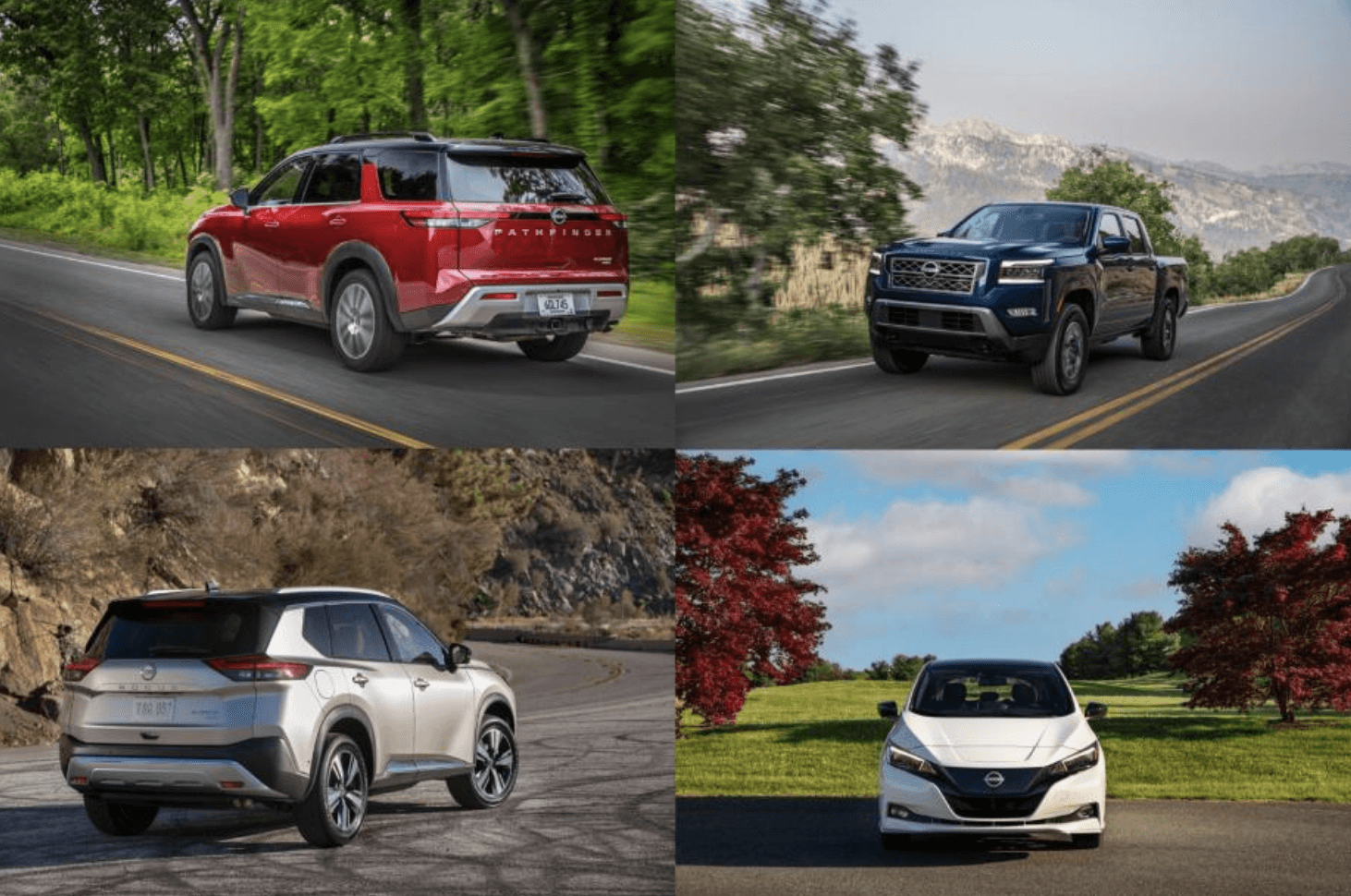 Four Nissan Vehicles