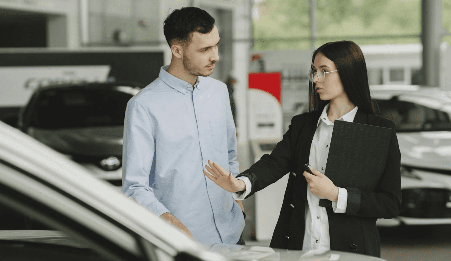 person selling their car