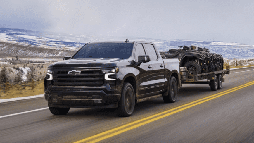 a new chevy silverado 1500 tows dirtbikes