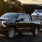 Used Chevy Silverado towing across Kansas