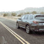 2025 Honda Pilot driving in the rain