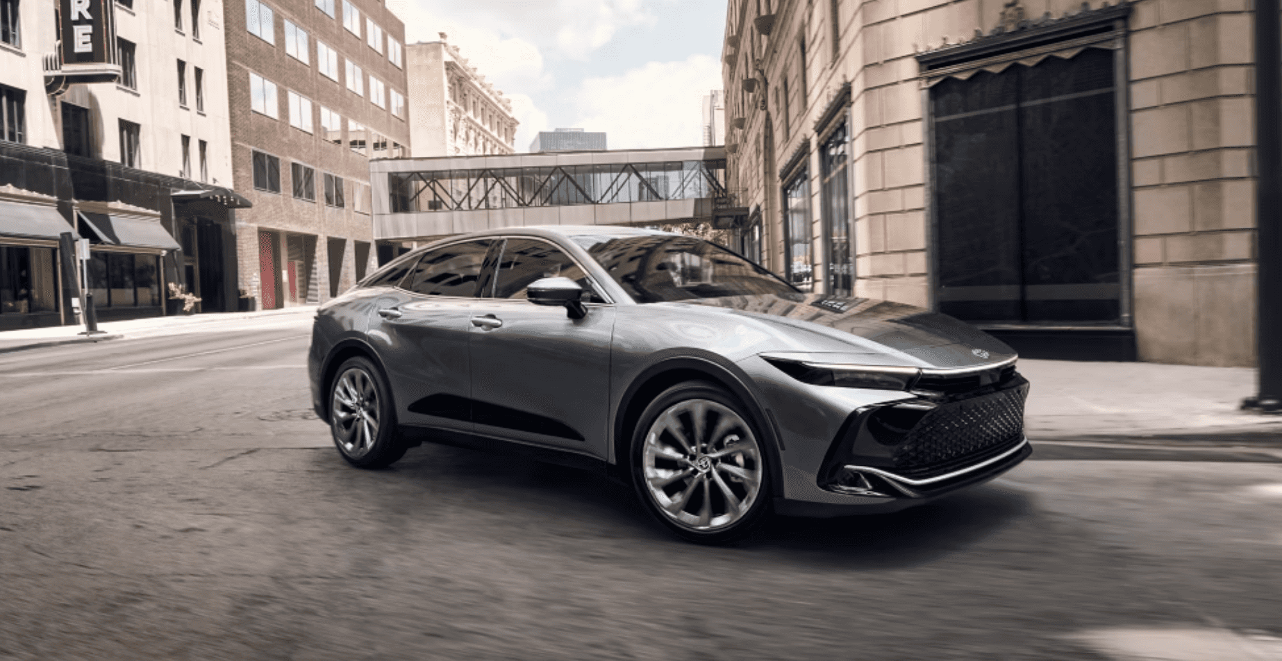 2025 Toyota Crown turning a corner