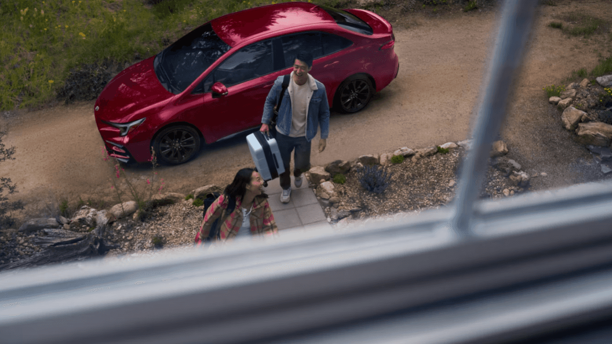 all-new Toyota Corolla parked at a vacation home