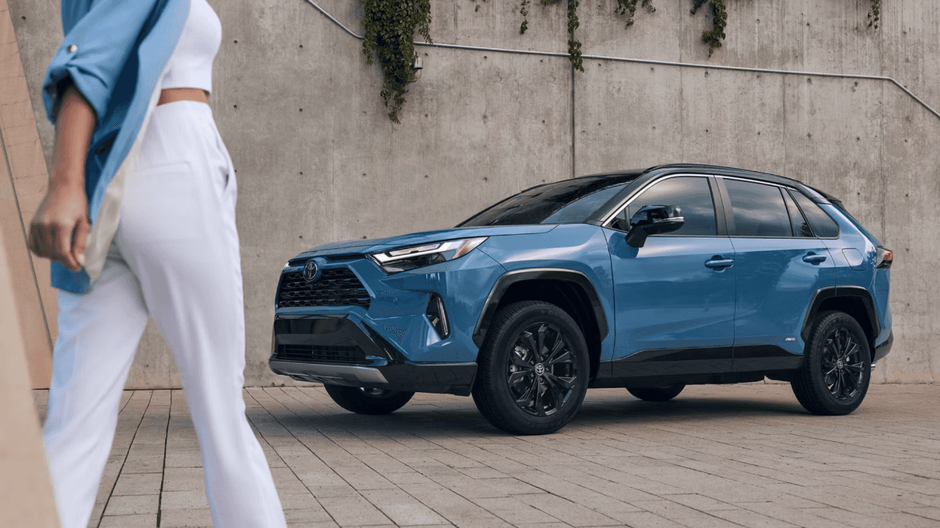 Blue New Toyota RAV4 SUV in Kansas