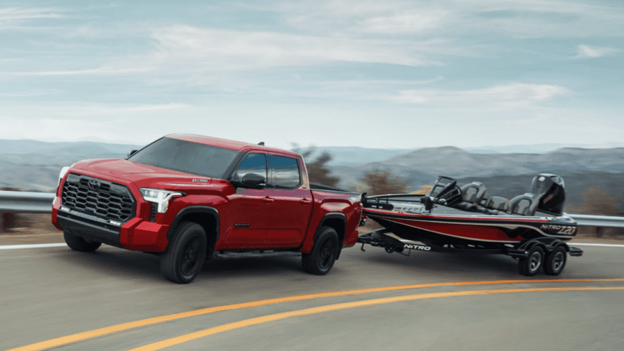 2026 Toyota Tundra Safety and Tech features being utilized on the highway