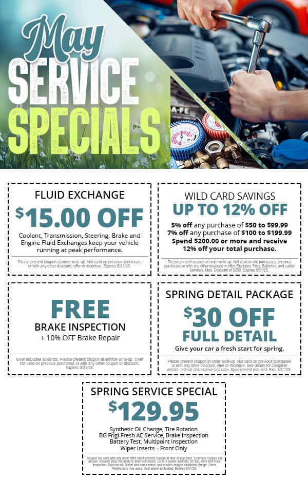 May Service Specials