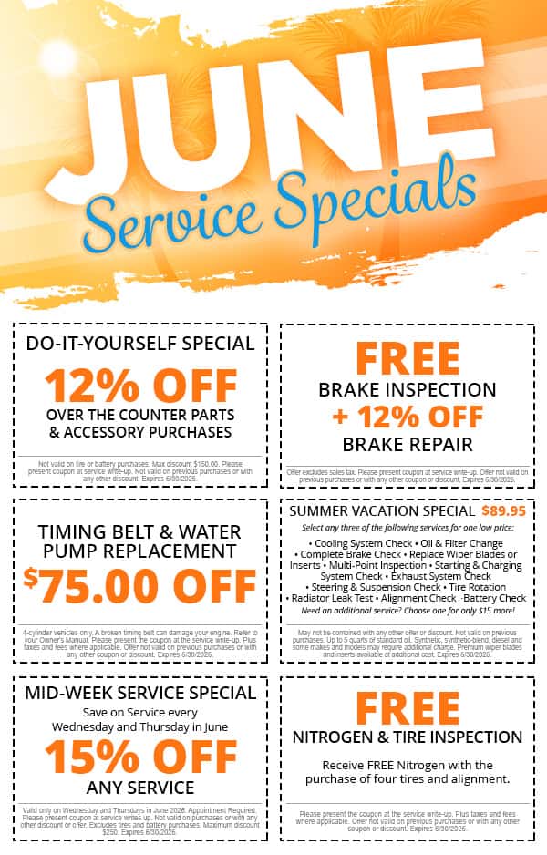June Service Specials