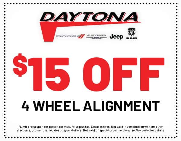 $15 Off 4 wheel Alignment