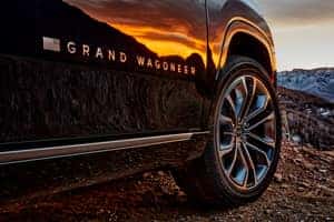All-new 2022 Grand Wagoneer exterior Grand Wagoneer badge