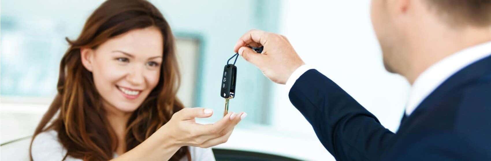 Lady Recieving Keys Snipped